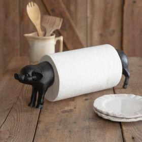 Cast Iron Pig Paper Towel Holder