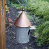 Rustic Two-Tone Silo Birdhouse for Garden Decor and Bird Watching