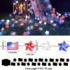 1pc, Flag String Lights, 4th Of July Memorial Day American Flag Stars Decoration String Lights, Battery Operated With Multi-Function Remote Lights, Ho