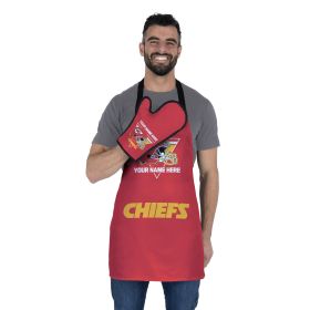 [Personalization Only] Official NFL Chiefs Personalized Apron and BBQ Mitt Set