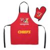 [Personalization Only] Official NFL Chiefs Personalized Apron and BBQ Mitt Set