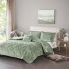 4 Pcs Velvet Comforter Set with Throw Pillow(Full/Queen)