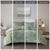 4 Pcs Velvet Comforter Set with Throw Pillow(Full/Queen)