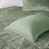 4 Pcs Velvet Comforter Set with Throw Pillow(Full/Queen)