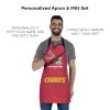 [Personalization Only] Official NFL Chiefs Personalized Apron and BBQ Mitt Set