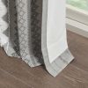 Cotton Printed Curtain Panel with Chenille Stripe and Lining(Only 1 Pc Panel)