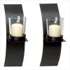 Contemporary Wall-Mounted Candle Sconce Set for Modern Home Decor