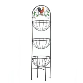 Rooster 3-Tier Kitchen Basket